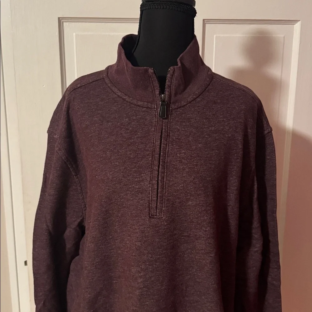 Banana Republic Men's XXL 1/4 zip Maroon Sweater